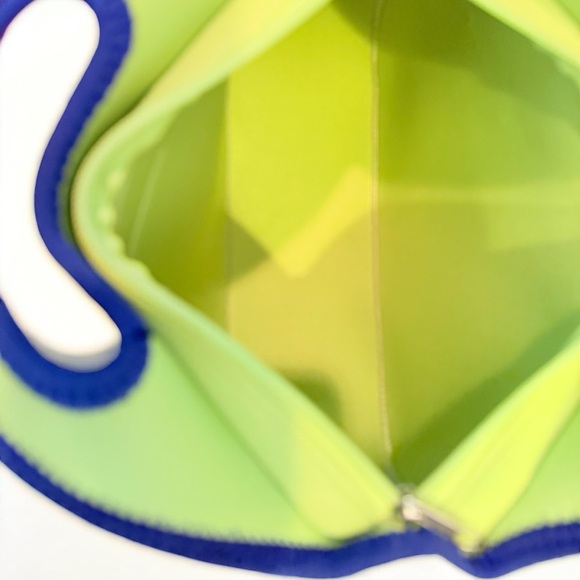 MacKenzie-Childs Paradise Neoprene Tote Bag Purple Floral - Picture 6 of 10